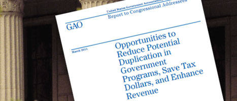 GAO's report on duplication, overlap, and fragmentation in the federal government 